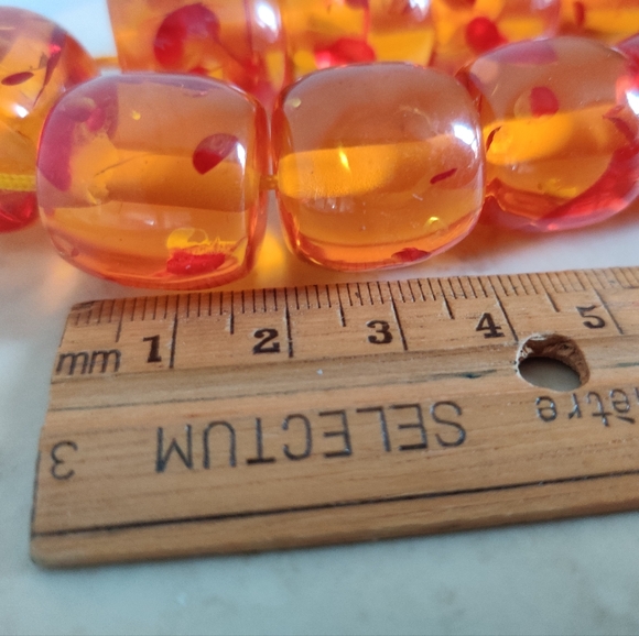 Vintage Gigantic Tasbih Lucite Faux Amber Islamic Prayer Beads - Picture 8 of 14